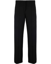 Ferragamo - High-waisted Wool Blend Trousers - Lyst