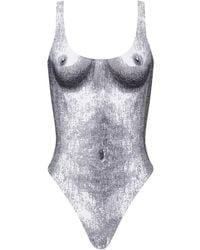 Moschino - Maillot De Bain À Détails De Volants - Lyst