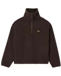 Lacoste - Ribbed Half-Zip Sweater - Lyst