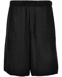 Versace Jeans Couture - Versace Allover Logo-Print Elasticated-Waist Shorts - Lyst