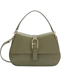 Furla - Flow Medium Leather Tote Bag - Lyst