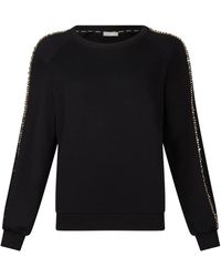 Liu Jo - Rhinestone-Embellished Crew-Neck Sweatshirt - Lyst