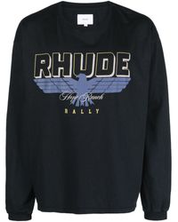 Rhude - T-Shirt mit Logo-Print - Lyst