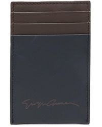 Giorgio Armani - Porte-cartes en cuir à logo imprimé - Lyst