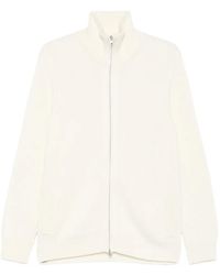 LUIGI GENTILE - Ribbed-Knit Zip-Up Cardigan - Lyst