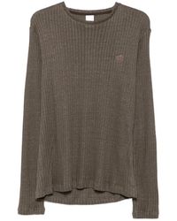 RANRA - Gerippter Pullover Mit Logo-Stickerei - Lyst
