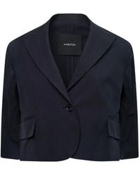 Pushbutton - Flap-Pocket Cropped Blazer - Lyst