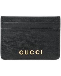 Gucci - Script Leather Card Case - Lyst