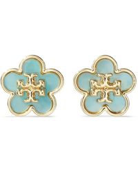 Tory Burch - Kira Ohrringe Mit Blumen-Logo - Lyst