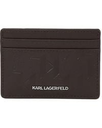 KARL LAGERFELD - K/Loom Leather Cardholder - Lyst