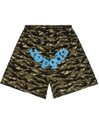 Sp5der - Tiger Camo Logo Track Shorts - Lyst