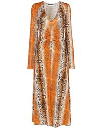 ROTATE BIRGER CHRISTENSEN Jurk Met Print - Oranje