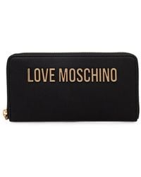 Love Moschino - Portefeuille Zippé À Plaque Logo - Lyst