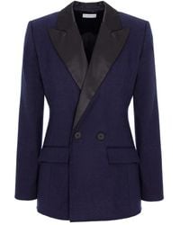 CuAnna - Midi Double-Breasted Shawl-Lapel Blazer - Lyst