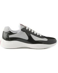 Prada - Patent Leather-Blend America's Cup Sneakers - Lyst