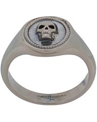 Northskull Pinkring Met Doodskop - Metallic