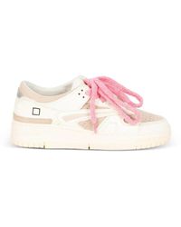 Date - Perforated Panel Sneakers - Lyst