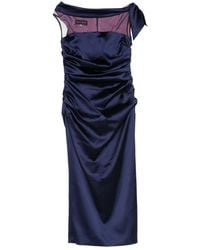 Talbot Runhof - Drapiertes Satinkleid - Lyst