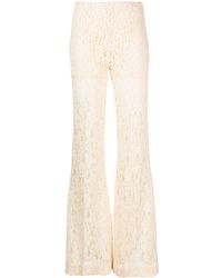 Twin Set - Broderie Anglaise Flared Trousers - Lyst