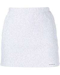 Alexander Wang - Logo-patch Cotton Miniskirt - Lyst