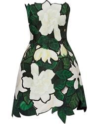 Oscar de la Renta - Gardenia Mini-jurk Met Borduurwerk - Lyst