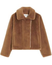 Apparis - Jacke Aus Faux Fur Mit Fallendem Revers - Lyst