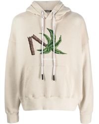 Palm Angels - Embroidered Cotton Hoodie with Print - Lyst