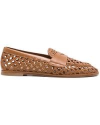 Stuart Weitzman - Spencer Woven Loafers - Lyst