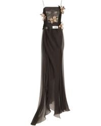 Dolce & Gabbana - Kim Dolce&gabbana Butterfly-print Chiffon Maxi Dress - Lyst