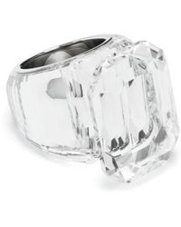 Swarovski - Lucent Crystal-Embellished Sterling Ring - Lyst