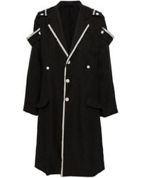 Yohji Yamamoto - Manteau à bords contrastants - Lyst