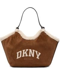 DKNY - Medium Paula Logo-Patch Tote Bag - Lyst