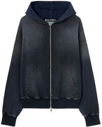 Palm Angels - Monogram-Print Hooded Denim Jacket - Lyst
