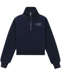 Sporty & Rich - Half-zip Fleece Sweatshirt - Lyst