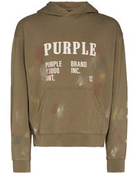 Purple Brand - Logo-Print Long-Sleeve Hoodie - Lyst