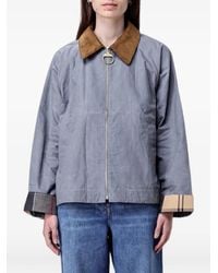 Barbour - Catlin Corduroy-Collar Cropped Coat - Lyst