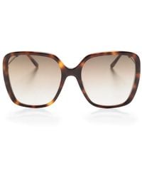 Chloé - Tortoiseshell-Effect Square-Frame Sunglasses - Lyst