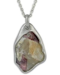 Parts Of 4 - Sterling Halos Rubellite Tourmlaine Necklace - Lyst