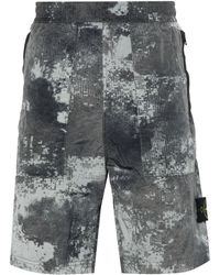 Stone Island - Pixelated-print Bermuda Shorts - Lyst