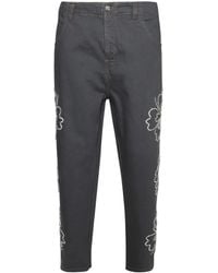 Bluemarble - Jeans Con Ricamo Hibiscus - Lyst
