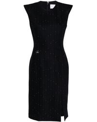 Genny - Pinstriped Bodycon Midi Dress - Lyst