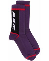 A BETTER MISTAKE Altered Vision Ankle-length Socks - Purple