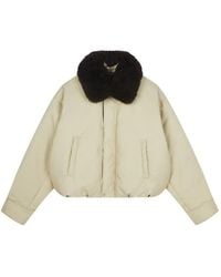 JNBY - Furry-Collar Puffer Jacket - Lyst