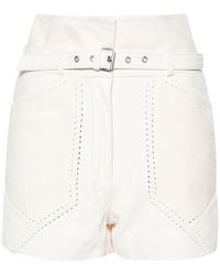 IRO - Necati Panelled Leather Shorts - Lyst