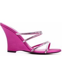 ALEVI - Crystal-Embellished Open Toe Sandals - Lyst
