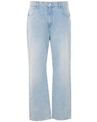 AMISH - James Logo Wide Jeans - Lyst