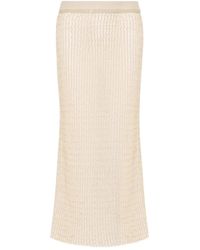 Maison Margiela - Jupe Mi-Longue À Design Côtelé - Lyst