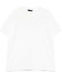 RAXXY - Quilted-Detail T-Shirt - Lyst
