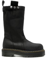 Rick Owens - Dr. Martens Platform Pull-On Biker Boots - Lyst