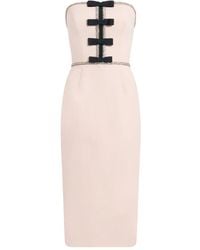 Jenny Packham - Odette Bow-Embellished Beaded Midi Dress - Lyst